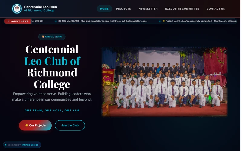 Centennial Leo Club Website Preview